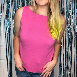 Hot Pink Pierre Cardin Knit Tank XL